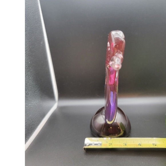 Vtg Murano Sommerso Italian Art Glass Duck Bird Sculpture Purple Blue Figurine - Picture 9 of 12